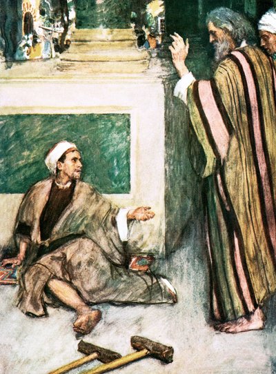 Pietro e Giovanni guariscono lo zoppo da William Hatherell