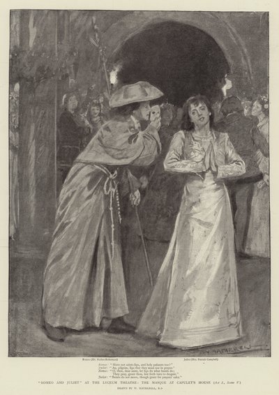 Romeo e Giulietta al Lyceum Theatre, la maschera a casa Capuleti, Atto I, Scena V da William Hatherell