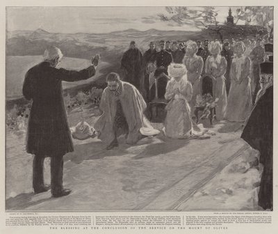La benedizione alla conclusione del servizio sul Monte degli Ulivi da William Hatherell