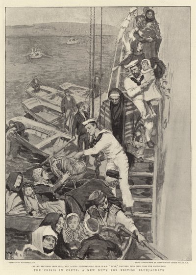 La Crisi a Creta, un nuovo compito per i Marinai Britannici da William Hatherell