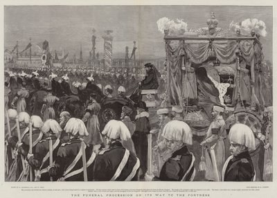 Il corteo funebre in cammino verso la fortezza da William Hatherell
