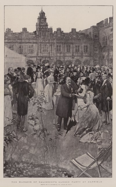 Festa in giardino del Marchese di Salisbury a Hatfield da William Hatherell