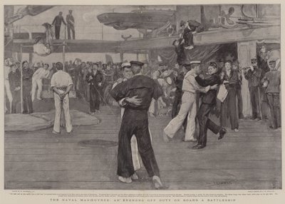 Le manovre navali, una serata di riposo a bordo di una nave da guerra da William Hatherell