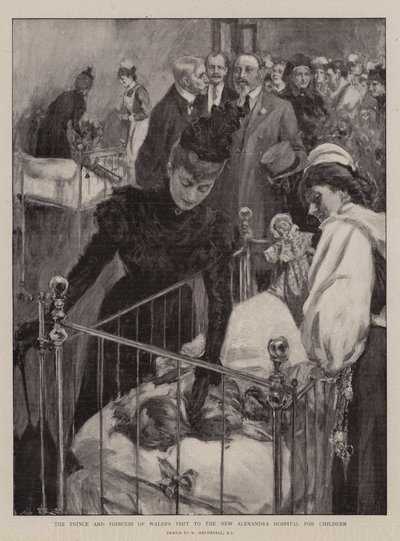 La visita del Principe e della Principessa di Galles al nuovo Ospedale Alexandra per bambini da William Hatherell