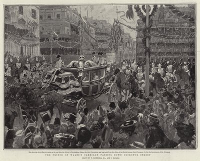 La carrozza del Principe di Galles che passa per Cockspur Street da William Hatherell