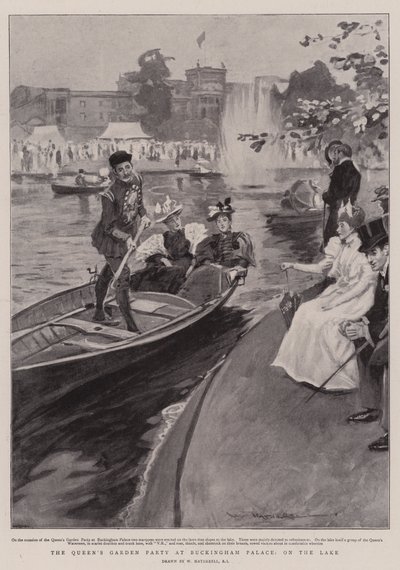 La Festa in Giardino della Regina a Buckingham Palace, sul Lago da William Hatherell
