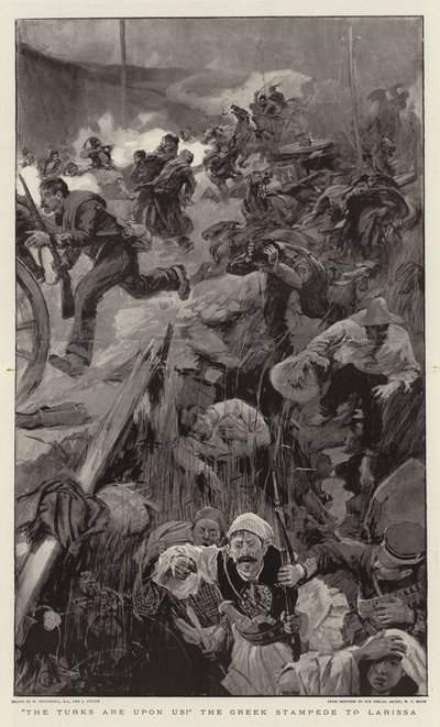 I turchi sono su di noi! La fuga greca verso Larissa da William Hatherell