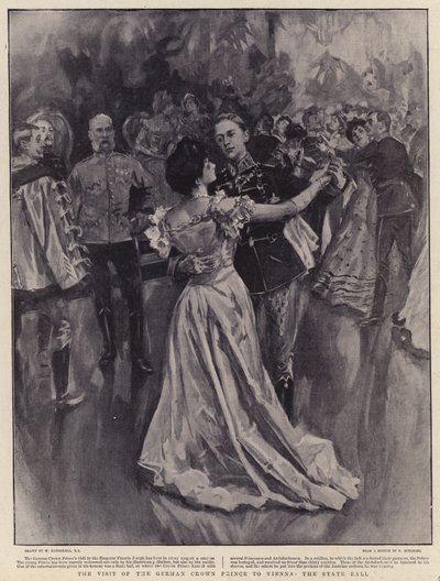 La visita del principe ereditario tedesco a Vienna, il ballo di stato da William Hatherell