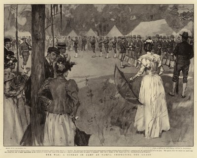 La guerra, una domenica in campo a Tampa, ispezionando la guardia da William Hatherell