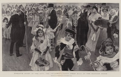 La dodicesima notte in città, il ballo in maschera dei bambini alla Mansion House da William Hatherell