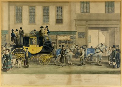 Il Blenheim, lasciando lo Star Hotel, Oxford da William Havell