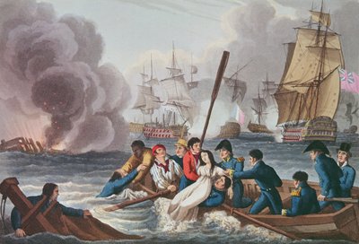 Aneddoto alla Battaglia di Trafalgar, inciso da Matthew Dubourg da 