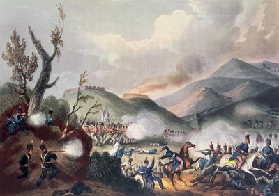 Battaglia di Busaco, 27 settembre 1810, inciso da Thomas Sutherland da William Heath