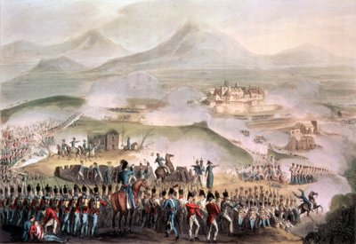 Battaglia di Tolosa, 10 aprile 1814, inciso da Thomas Sutherland da William Heath