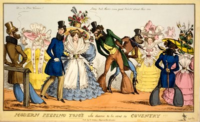 I Moderni Peeping Tom che meritano di essere mandati a Coventry, c.1829 da William Heath