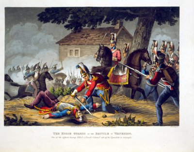Le Guardie a Cavallo alla Battaglia di Waterloo, inciso da Matthew Dubourg da 