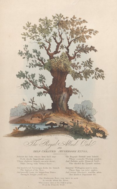 La quercia reale alleata e i re dei funghi auto-creati, 29 maggio 1815 da William Heath