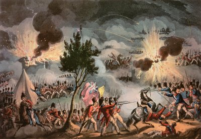 La sortita da Bayonne, alle tre del mattino, il 14 aprile 1814, inciso da Thomas Sutherland da William Heath