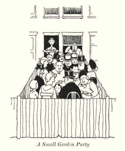 Una piccola festa in giardino da William Heath Robinson