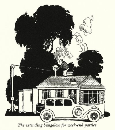 Un bungalow estensibile per feste del fine settimana da William Heath Robinson