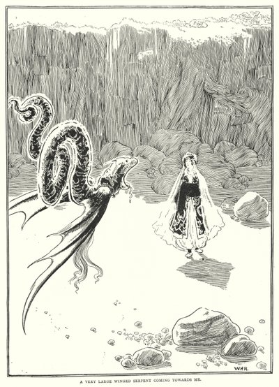 Un grande serpente alato veniva verso di me da William Heath Robinson