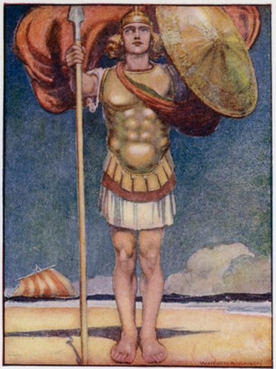 Achille, il più veloce e il più coraggioso di tutti gli eroi greci da William Heath Robinson