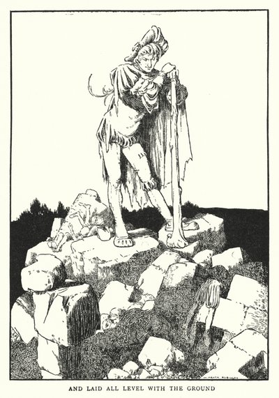 E livellò tutto con il terreno (litografia) da William Heath Robinson