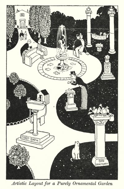 Disposizione Artistica per un Giardino Puramente Ornamentale da William Heath Robinson
