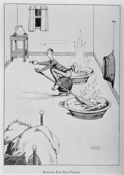 Allenamento per la Gara di Barche in Camera da Letto, illustrazione da 