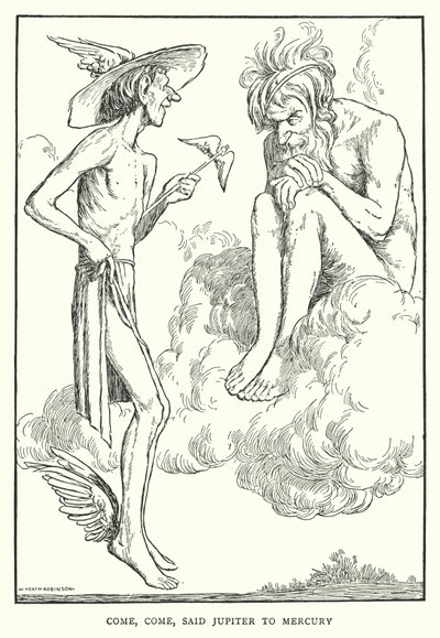 Vieni, vieni, disse Giove a Mercurio da William Heath Robinson