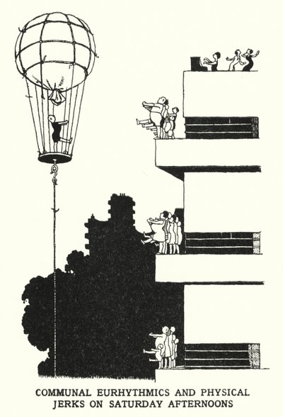 Euritmica e ginnastica comunitaria il sabato pomeriggio da William Heath Robinson