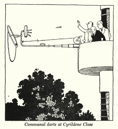 Freccette comunali a Cyrildene Close da William Heath Robinson