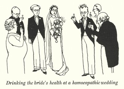 Brindisi alla salute della sposa a un matrimonio omeopatico da William Heath Robinson