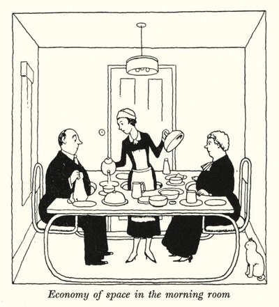 Economia dello spazio nella stanza del mattino da William Heath Robinson