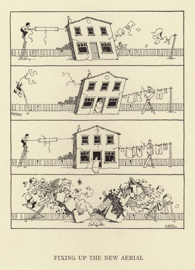Installazione della nuova antenna da William Heath Robinson