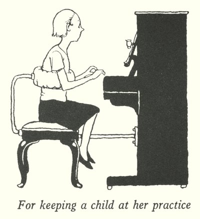Per mantenere una bambina alla sua pratica da William Heath Robinson