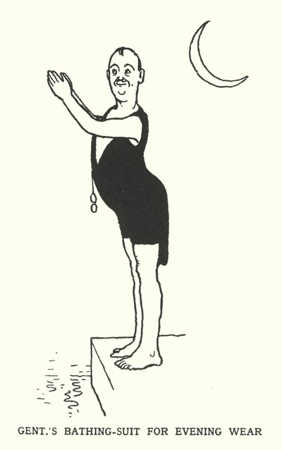 Costume da bagno da uomo per la sera da William Heath Robinson