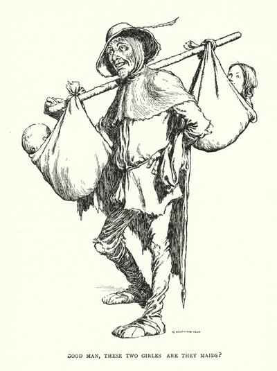 Buon uomo, queste due ragazze sono vergini? da William Heath Robinson