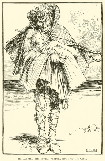 Ha portato la piccola Perdita a casa da sua moglie da William Heath Robinson