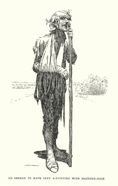 Sembrava aver combattuto con cani mastini da William Heath Robinson