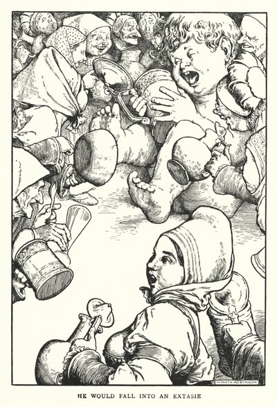Sarebbe caduto in estasi (litografia) da William Heath Robinson