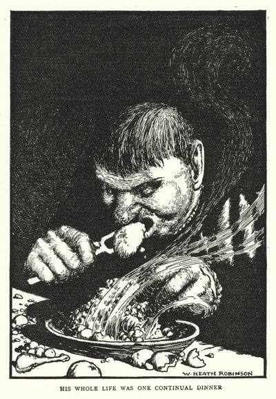 La sua intera vita era una cena continua da William Heath Robinson