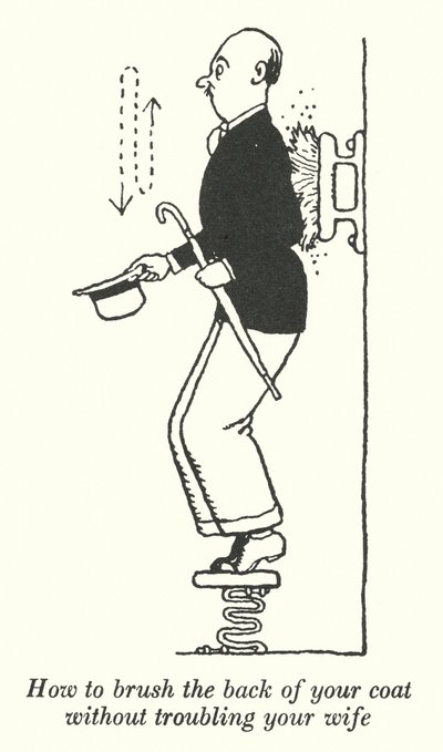 Come spazzolare il retro del cappotto senza disturbare tua moglie da William Heath Robinson