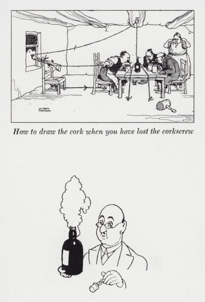 Come estrarre il tappo quando hai perso il cavatappi da William Heath Robinson