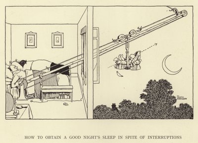Come ottenere una buona notte di sonno nonostante le interruzioni da William Heath Robinson