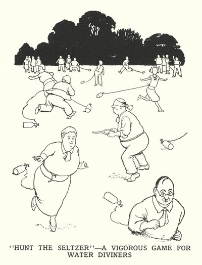"Caccia al Seltz", un gioco vigoroso per rabdomanti da William Heath Robinson