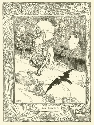 Illustrazione per Don Chisciotte da William Heath Robinson
