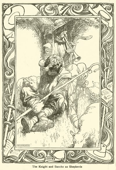 Illustrazione per Don Chisciotte da William Heath Robinson