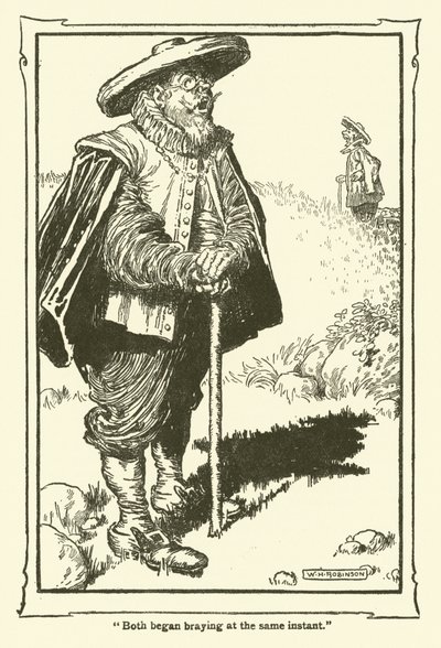Illustrazione per Don Chisciotte da William Heath Robinson