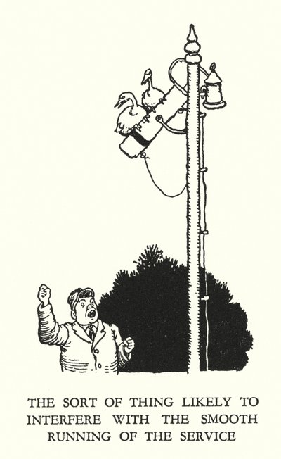 Illustrazione per Railway Ribaldry di W Heath Robinson da William Heath Robinson